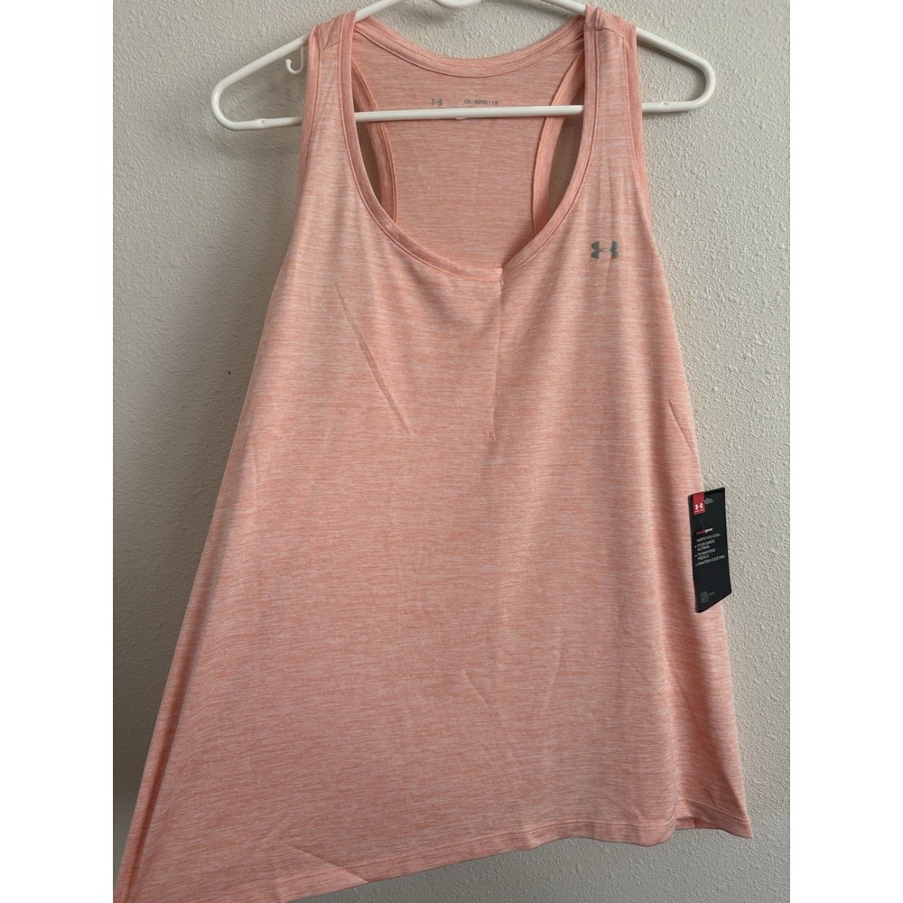 Under Armour UA Tech Twist Tank Women's 1X Peach HeatGear Loose NWT